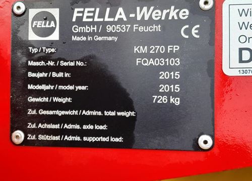 Verkaufe Frontmähwerk Fella